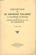 Réception de M. Georges Palassie, à l'Académie Nationale des Sciences, Belles-Lettres et Arts de Bordeaux.. COLLECTIF