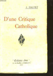 D'une Critique Catholique