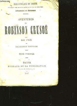 Aventures de Robinson Crusoé. TOME Ier. DE FOE Daniel