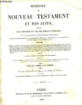 Histoire du Nouveau Testament et des Juifs.. JAMES A.-F. Abbé.