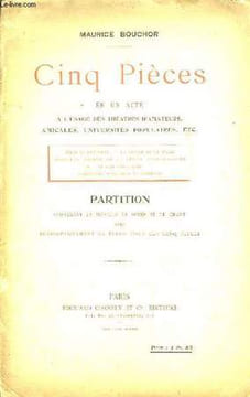 Cinq pièces.. BOUCHOR Maurice
