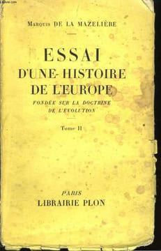 Essai d'une Histoire de l'Europe. TOME II. DE LA MAZELIERE Marquis