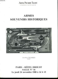 Armes Souvenirs Historiques.