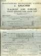 Tarif de Gros. France m&eacute;tropolitaine ann&eacute;e 1950. MANUFACTURE D'ARMES, J. GAUCHER
