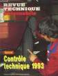 Revue Technique Automobile. Spécial Contrôle technique 1993. CROMBACK Michel & COLLECTIF