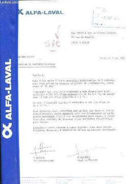 Devis et Catalogue Alfa-Laval. ALFA-LAVAL