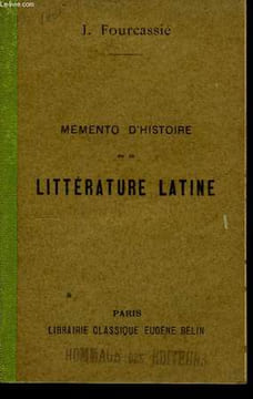 Mémento d'Histoire de la Littérature Latine.. FOURCASSIE Jean