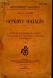 Opinions sociales. TOME I. FRANCE Anatole