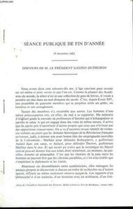 Discours. Séance publique du 16 décembre 1982