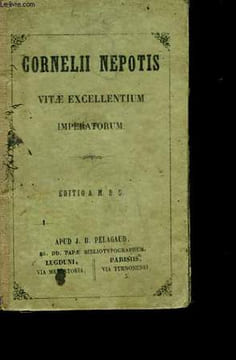 Cornelli Nepotis vitae Excellentium Imperatorum.. NEPOTIS Cornelii