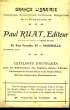 Catalogue d'Ouvrages pour les Bibliothèques des Familles, Cercles d'Etudes, Patronages de Jeunes Gens et de Jeunes Filles .... PAUL RUAT, Editeur.