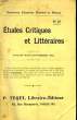 Etudes Critiques et Littéraires. N°12. ANCIENNES LIBRAIRIE DOUNIL ET RETAUX