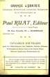 Catalogue d'ouvrages pour les Bibliothèques de Familles, Cercles d'Etudes, Patronage de Jeunes Gens ..... PAUL RUAT, Editeur.