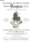 Brochure publicitaire. Moteur Peugeot.. PEUGEOT