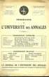 Programme de l'Université des Annales. 8ème année scolaire.. COLLECTIF