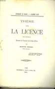 Thèse pour la Licence, soutenue devant la Faculté de Droit d'Aix.. MICHEL Marcel
