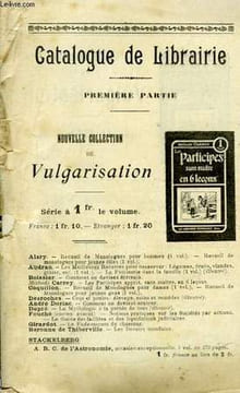Catalogue de Librairie. 1ère Partie : Nouvelle collection de Vulgarisation. ALBIN MICHEL