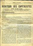 Moniteur des Capitalistes et des Rentiers. N°45 - 25ème année.. GUILLET Hubert