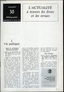 L'Actualité à travers les livres et les revues.