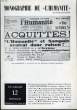 Monographie de l'Humanité.. COMTE Françoise