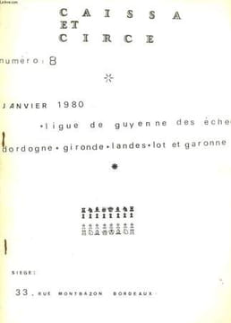 Caissa et Circe n°8. LIGUE DE GUYENNE DES ECHECS