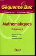 Mathématiques. Première S.. ARNOULT Jérome et LONGUET Martine.
