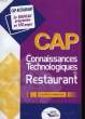 CAP. Connaissances Technologiques de Restaurant.. SAPELKINE Olivier