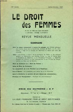 Le Droit des Femmes. 100eme année.. LEHMAN Andrée & COLLECTIF