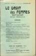 Le Droit des Femmes. 60eme année.. LEHMAN Andrée & COLLECTIF