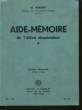 Aide-Mémoire de l'élève dessinateur.. NORBERT C.