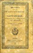 Oeuvres de Jacques-Henri-Bernardin de Saint-Pierre. TOME 3. Etudesz de la Nature, Tome Ier. SAINT-PIERRE Jacques-Henri-Bernardin de
