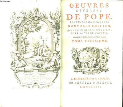 Oeuvres diverses de Pope. TOME III. POPE Alexander