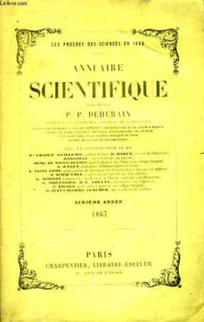 Annuaire Scientifique. 6ème année : 1867. DEHERAIN P.P.