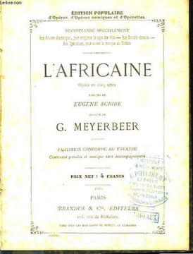 L'Africaine. SCRIBE Eugène