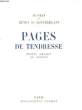 Pages de Tendresse. MONTHERLANT Henry