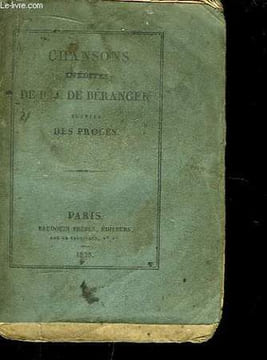 Chansons inédites, suivies des Procès faits aux Chansons. BERANGER P.J. de