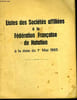 Listes des Soci&eacute;t&eacute;s affili&eacute;s &agrave; la F&eacute;d&eacute;ration Fran&ccedil;aise de Natation, &agrave; la date du 1er Mai 1965. COLLECTIF