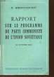 Rapport sur le programme du Parti Communiste de l'Union Soviétique (18 octobre 1961).. KHROUCHTCHEV N.