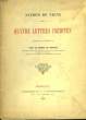 Alfred de Vigny. Quatre Lettres Inédites.. DE VIGNY Alfred / DE BORDES DE FORTAGE Louis