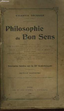 Philosophie du Bon Sens.. TOURNIER Valentin