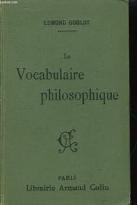 Le Vocabulaire philosphique.