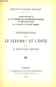 Considérations sur le Fleuret et l'Epée