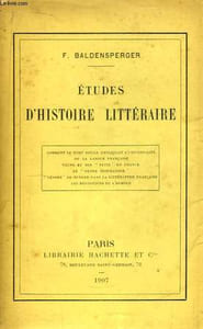 Etudes d'Histoire Littéraire.