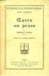 Oeuvre en prose. MOREAS Jean