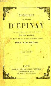 Mémoires de Madame d'Epinay. TOME 2nd