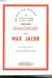 Dialogues avec Max Jacob.. EMIE Louis