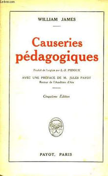 Causeries pédagogiques.. JAMES William