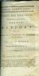 Second Rapport fait au nom de la Commission des institutions républicaines. Séance du 16 nivôse an 6.. DEBRY Jean