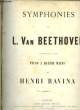 Symphonies de L. Van Beethoven, transcrites pour piano à 4 mains. 3e et 4e symphonies. BEETHOVEN Luigi Van / RAVINA Henri