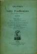 Oeuvres de Sully Prudhomme. Prose. Que Sais-je ?. PRUDHOMME Sully